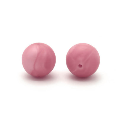 50pcs 15mm Silicone Beads Solid Color Bulk Assortment 54