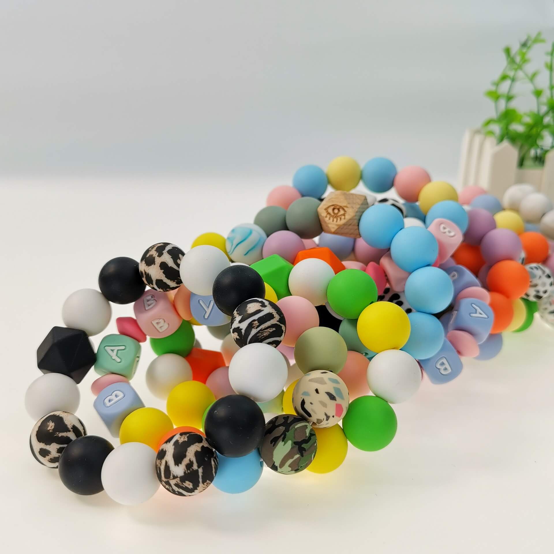 50pcs 19mm Silicone Beads Solid Color Wide Selection 7