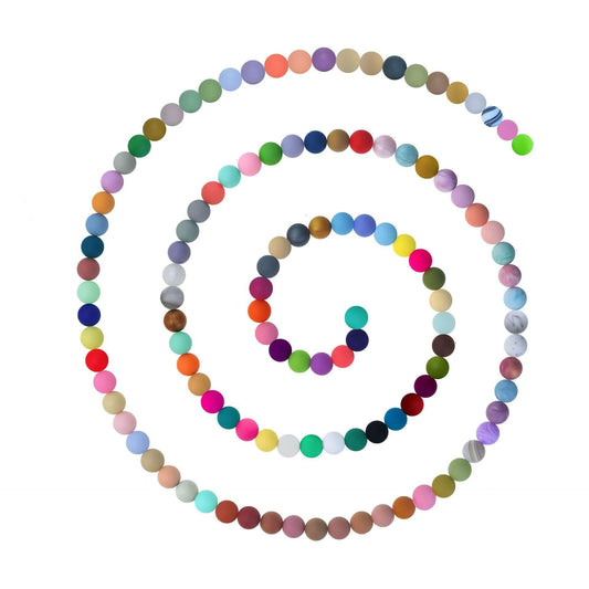 50pcs 15mm Silicone Beads Solid Color Bulk Assortment