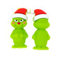 Silicone 3D Focal Beads Christmas Shy Green Monster Front Facing