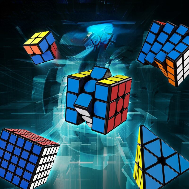 Plastic Fidget Cube Puzzle 5.5cm Smooth Speed Cube 2