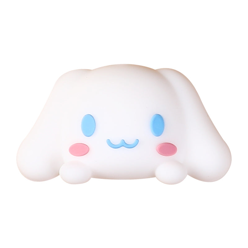 20Pcs Silicone 3D Focal Beads White Cat Round Head with Bow and Pink Rabbit Hood 12