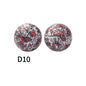 50pcs 15mm Rhombus Printed Silicone Beads Multi Color Design 20