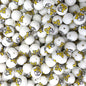 50pcs 15mm Easter Silicone Beads Yellow Red Color Egg Printed 7