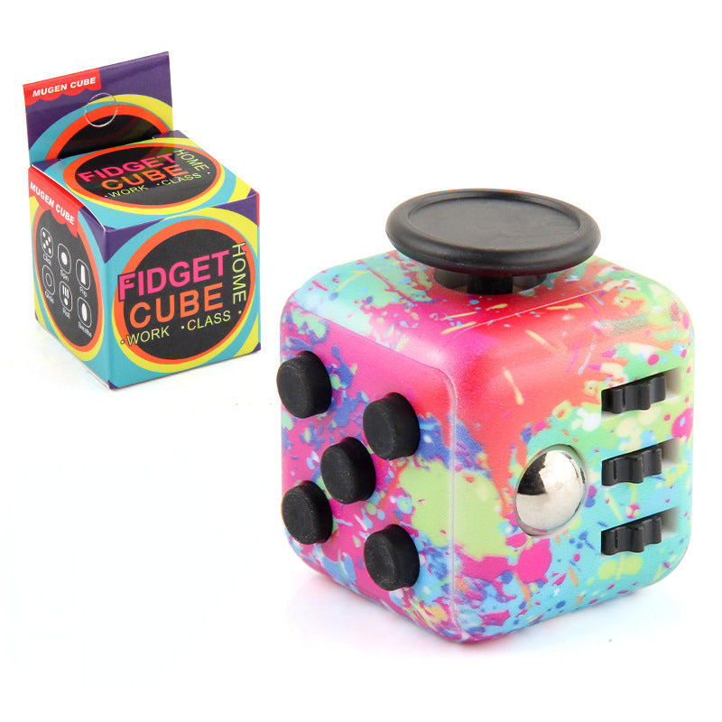 Silicone Fidget Cube 6-Function Decompression Desk Toy 3.4cm 18