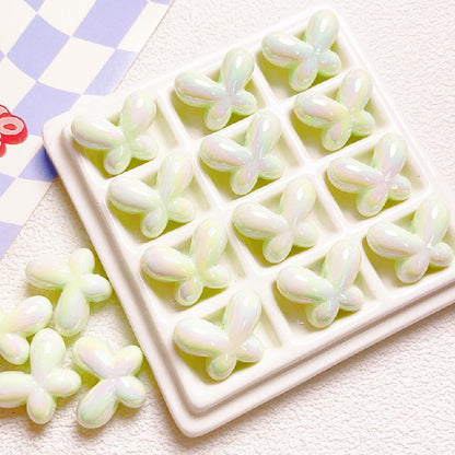 10pcs 24x18mm UV Finish Butterfly Acrylic Beads Jewelry Making 8