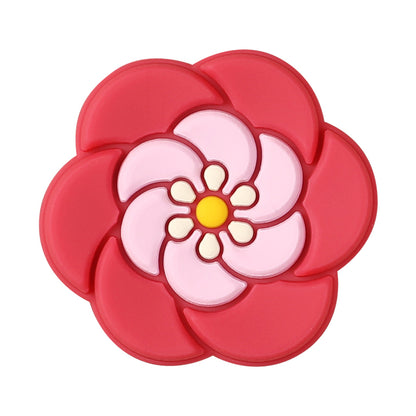 Silicone Focal Beads Bohemian Seven Flowers Layered Petal Detail 16