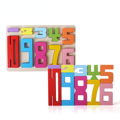 Wooden Building Blocks Montessori Toys Educational Number Set 4