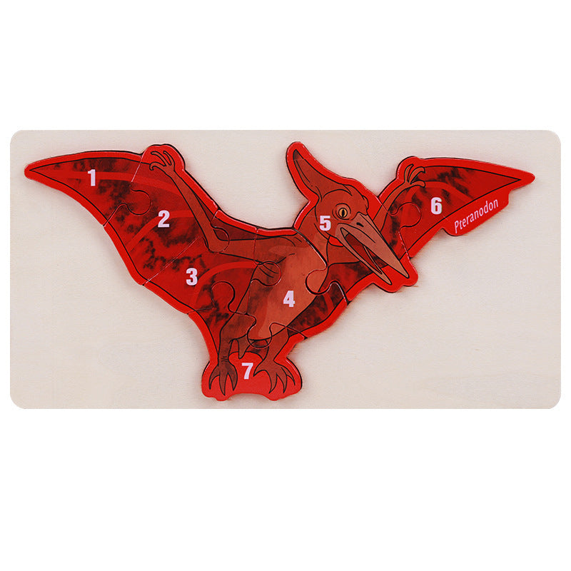 Wooden Dinosaur 3D Puzzle Educational Toy for Kids 9
