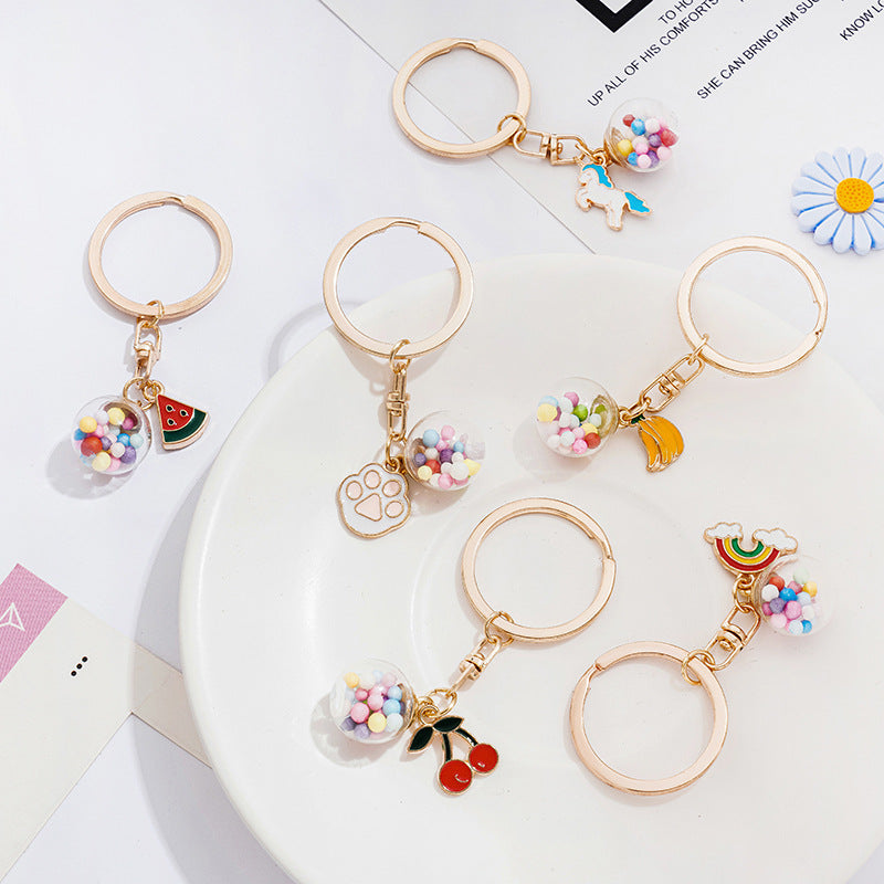 Creative Cartoon Alloy Keychain Cute Charm Pendant
