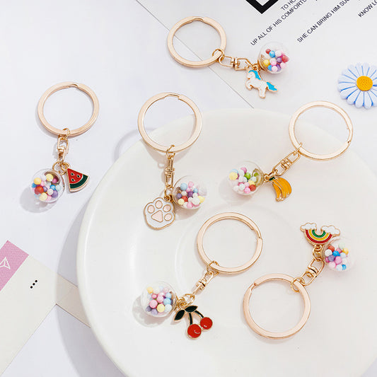 Creative Cartoon Alloy Keychain Cute Charm Pendant