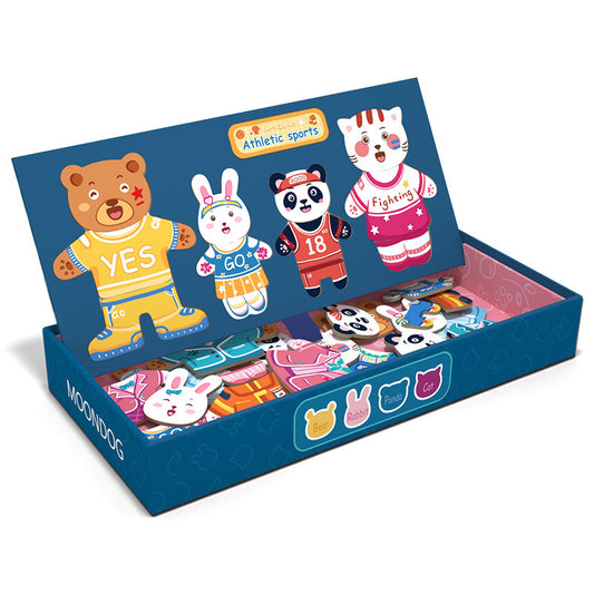 Wooden Magnetic Animal Matching Puzzle Educational Toy