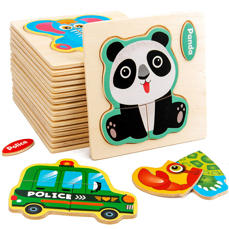 Animal Wooden Puzzle 3D Puzzle Educational Toy 11cm