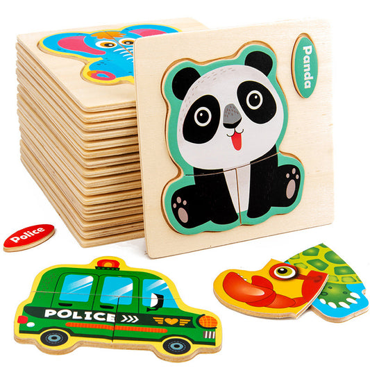 Animal Wooden Puzzle 3D Puzzle Educational Toy 11cm