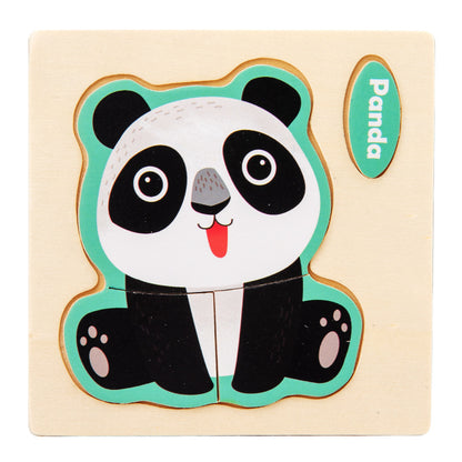 Animal Wooden Puzzle 3D Puzzle Educational Toy 11cm 6