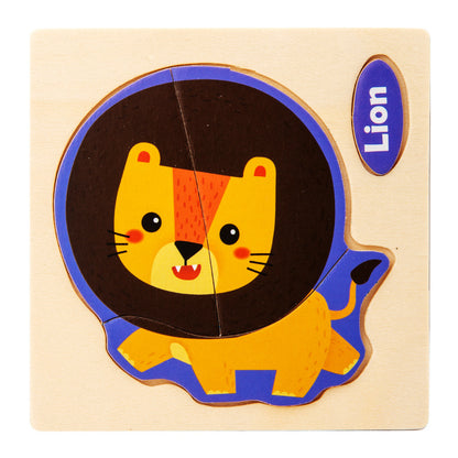 Animal Wooden Puzzle 3D Puzzle Educational Toy 11cm 17