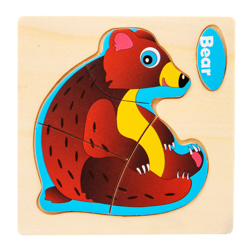 Animal Wooden Puzzle 3D Puzzle Educational Toy 11cm 25