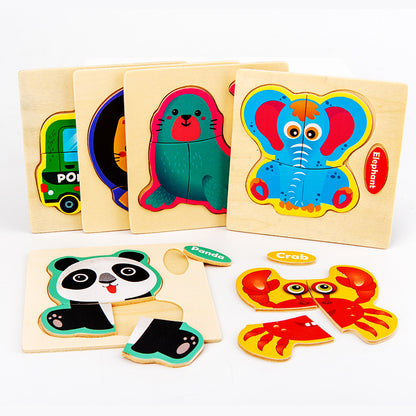 Animal Wooden Puzzle 3D Puzzle Educational Toy 11cm 5