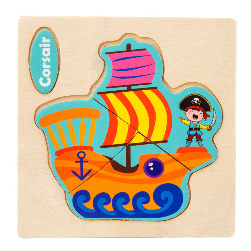 Animal Wooden Puzzle 3D Puzzle Educational Toy 11cm 12