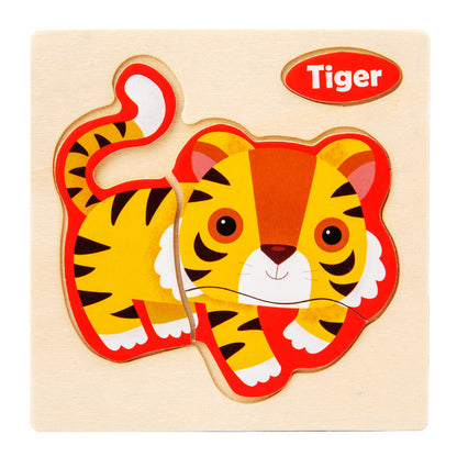 Animal Wooden Puzzle 3D Puzzle Educational Toy 11cm 18