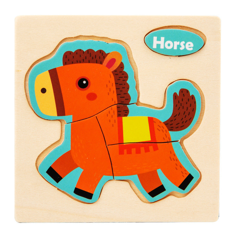 Animal Wooden Puzzle 3D Puzzle Educational Toy 11cm 23