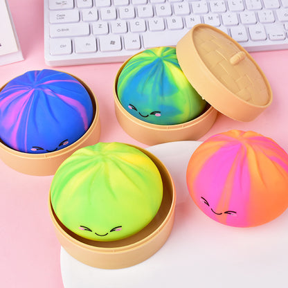 TPR Steamed Stuffed Bun Squishy Toy Sensory Stress Relief Squeeze