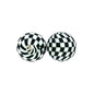 50pcs 15mm Printed Checkered Silicone Beads 3