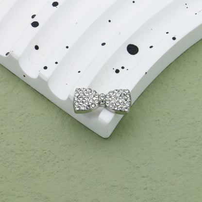 10Pcs 32x22mm Hello Kitty Butterfly Colored Diamond Alloy Bead Frames 6