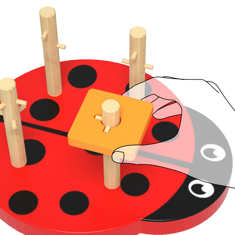 Wooden Montessori Toys Geometric Shape Sorting for Toddlers 3