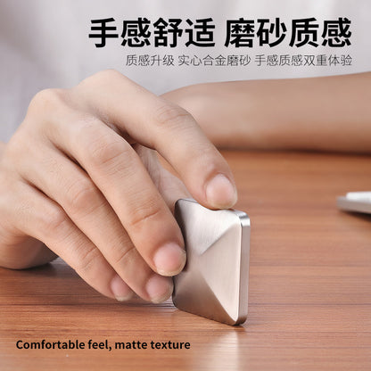Metal Fingertip Gyro Fidget Toy Square and Hexagon Shapes 3