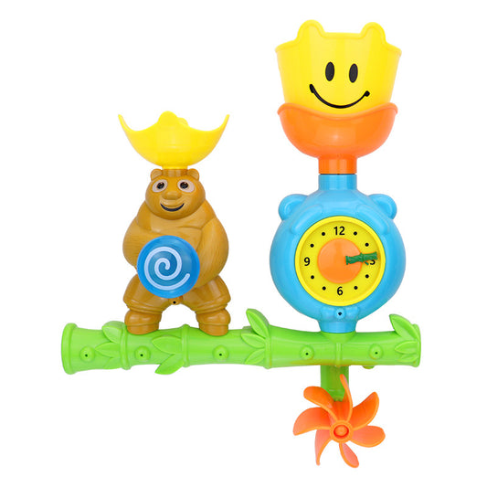 Bear Waterwheel Suction Cup Bath Toy Plastic for Toddlers
