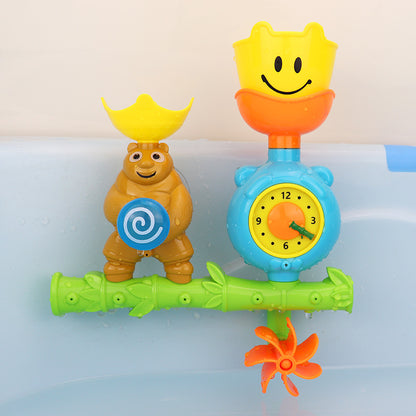 Bear Waterwheel Suction Cup Bath Toy Plastic for Toddlers 3