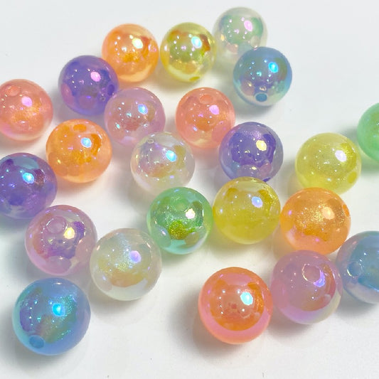 50pcs 16mm Glow in Dark Round Acrylic Beads for Jewelry Making