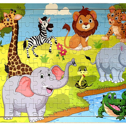 Wooden Puzzle Educational Toy Digital Early Learning 100 Pieces 14