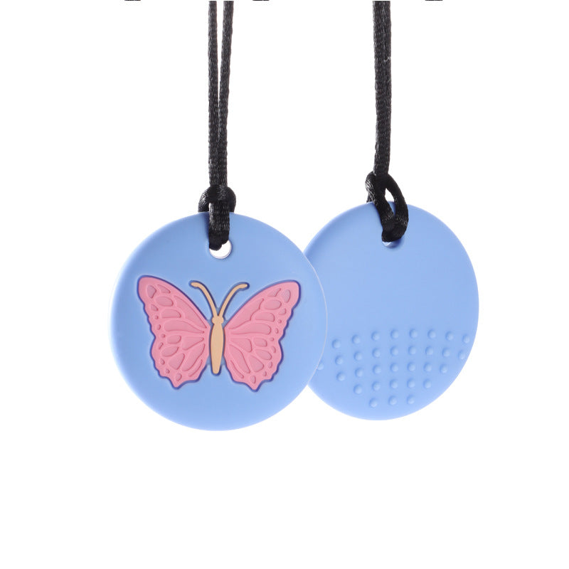 Silicone Butterfly Baby Teething Necklace 3 Pack 3