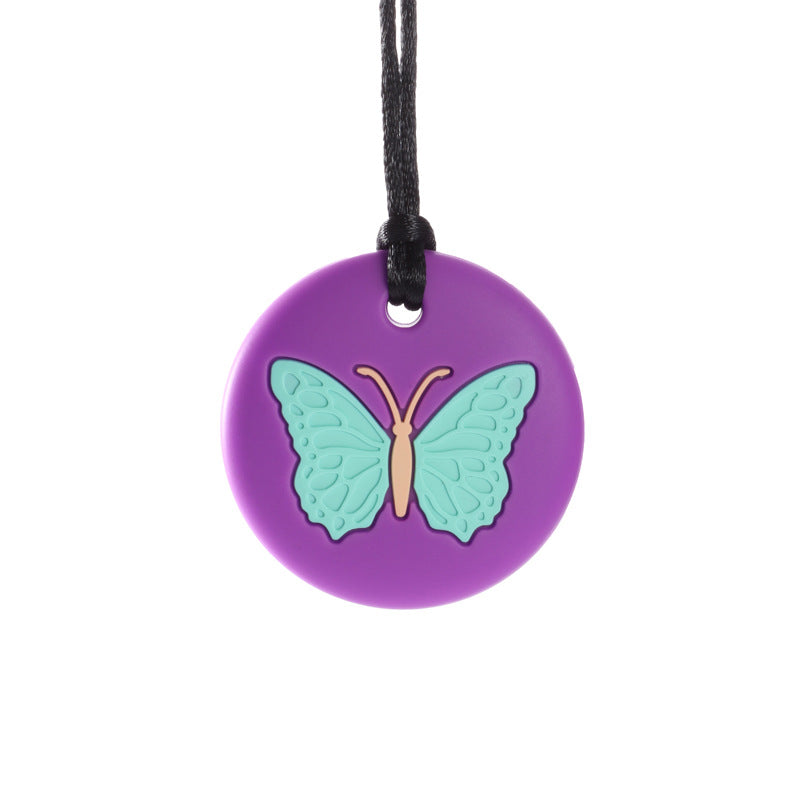 Silicone Butterfly Baby Teething Necklace 3 Pack 7