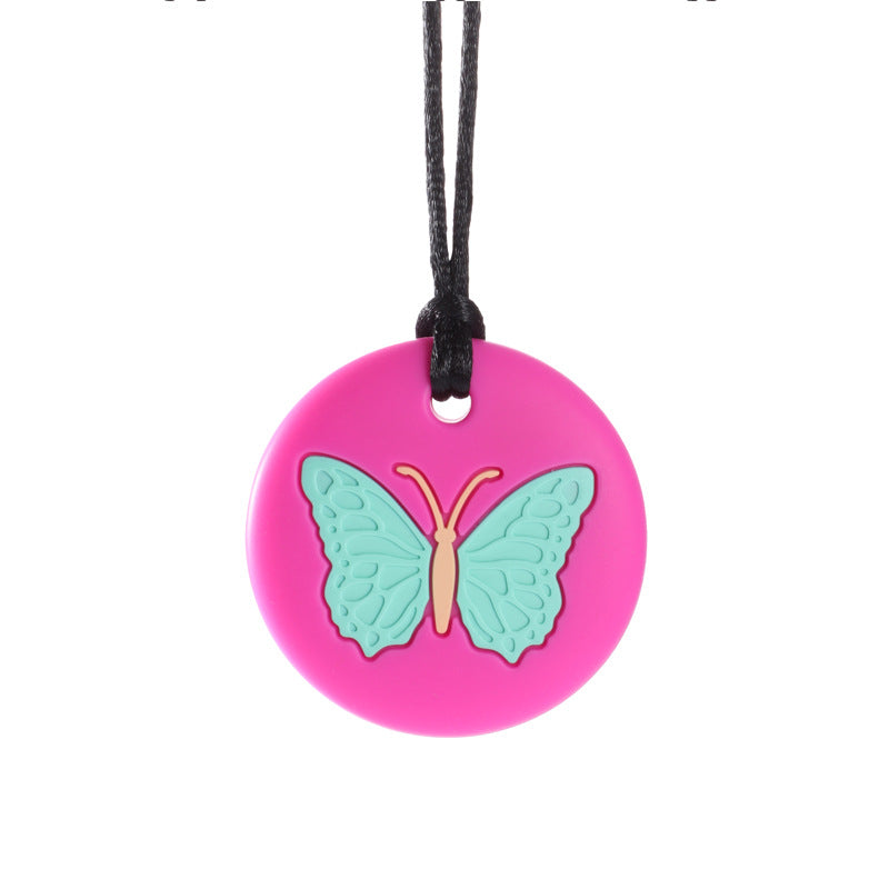 Silicone Butterfly Baby Teething Necklace 3 Pack 8