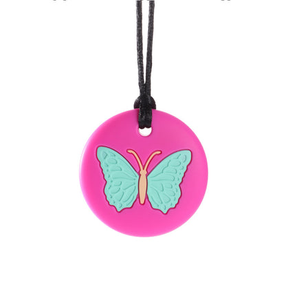 Silicone Butterfly Baby Teething Necklace 3 Pack 8