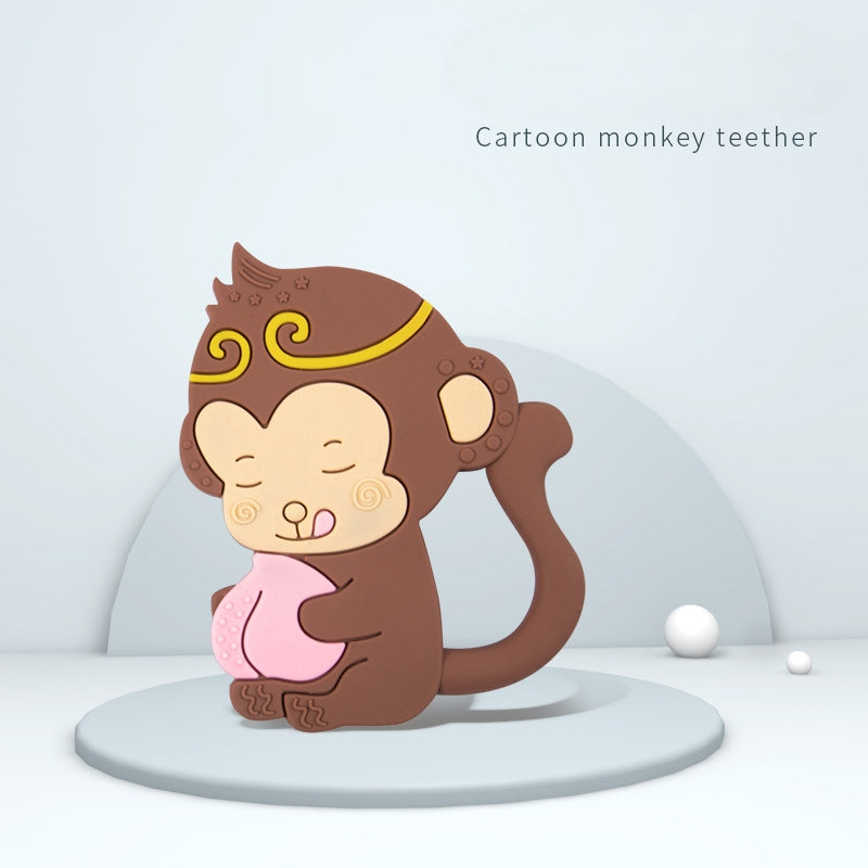 Silicone Baby Teething Toy Cartoon Monkey Shape 3 Pack 2