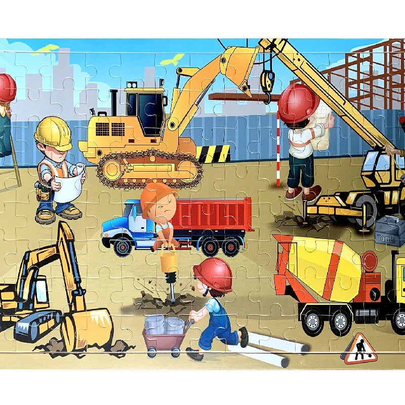Wooden Puzzle Educational Toy Digital Early Learning 100 Pieces 10
