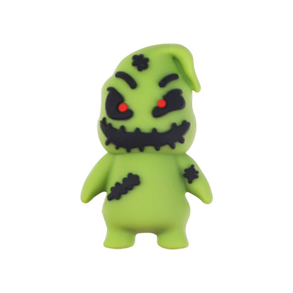 20Pcs Silicone 3D Focal Beads Blue Alien Character Large Ears Various Poses 15