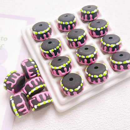 10pcs 14x20mm Cake Acrylic Beads DIY Bracelet Making 15