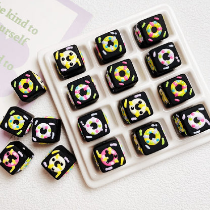 10pcs 16mm Cube Donut Acrylic Beads DIY Bracelet Making 13