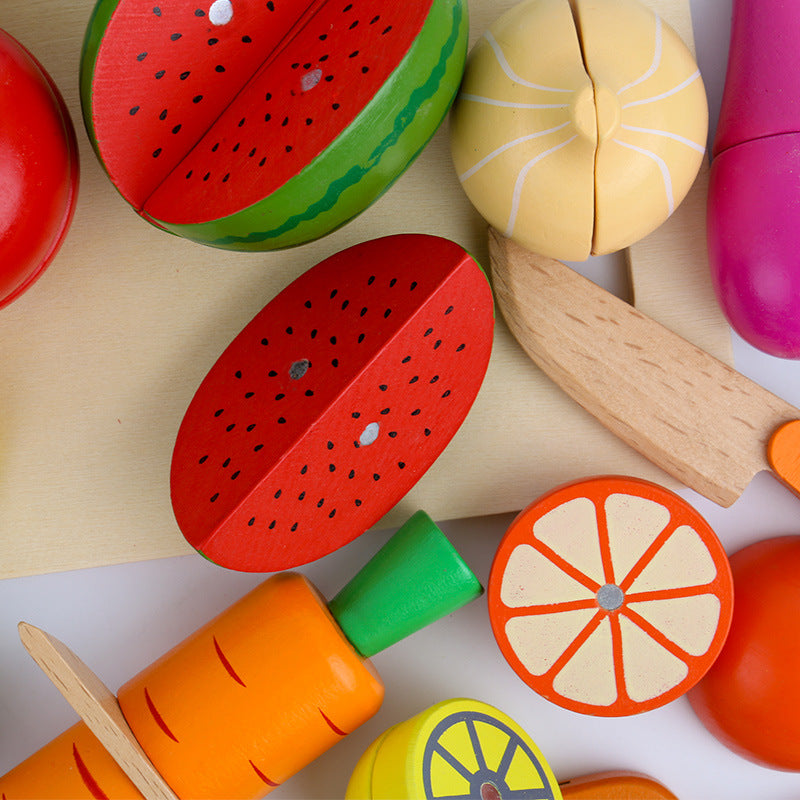 Wooden Magnetic Fruits and Vegetables Montessori Toys for Kids 4