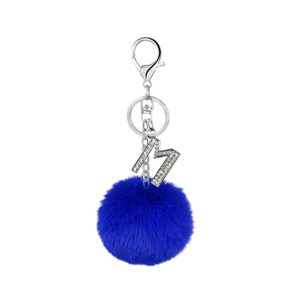 Diamond Inlaid Alloy Pom Pom Keychain Rhinestone Charm 15x8cm 17
