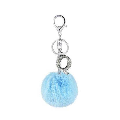 Diamond Inlaid Alloy Pom Pom Keychain Rhinestone Charm 15x8cm 21