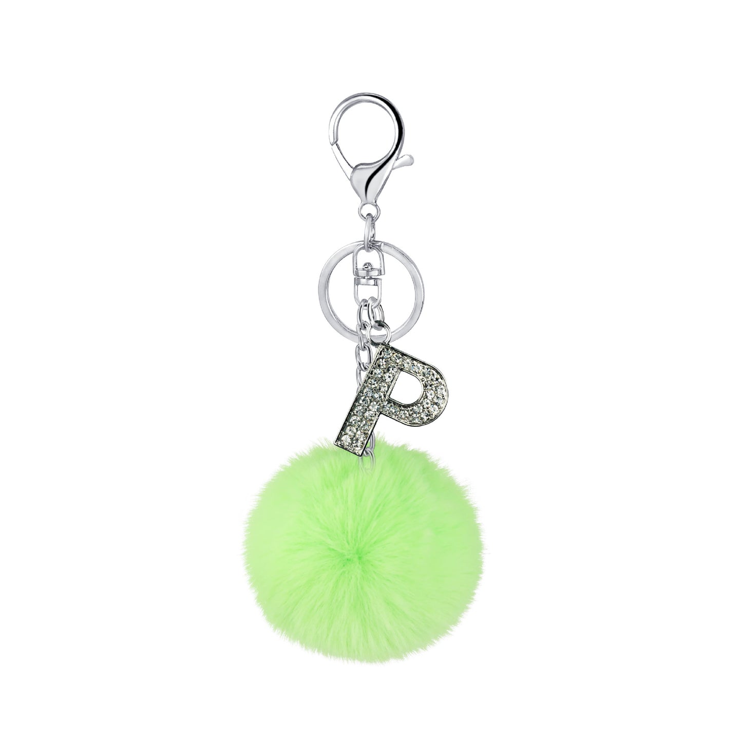 Diamond Inlaid Alloy Pom Pom Keychain Rhinestone Charm 15x8cm 20