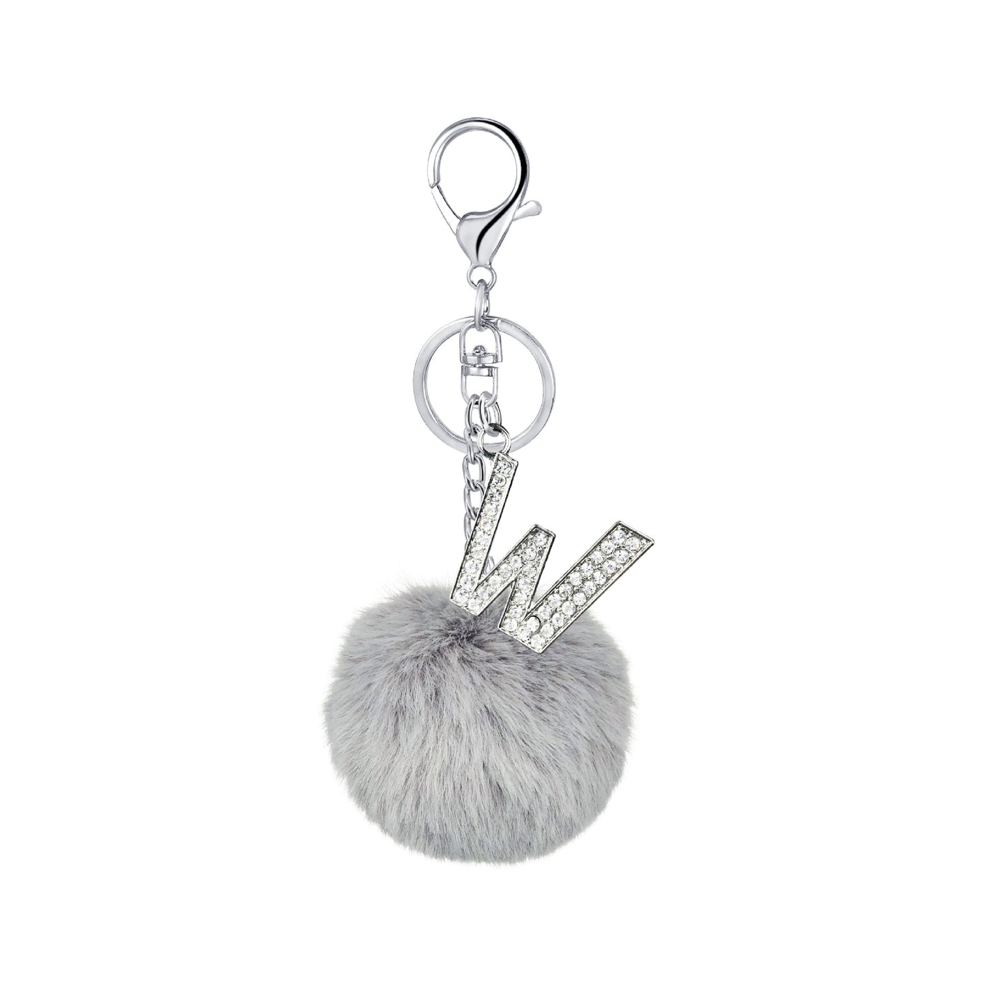 Diamond Inlaid Alloy Pom Pom Keychain Rhinestone Charm 15x8cm 27