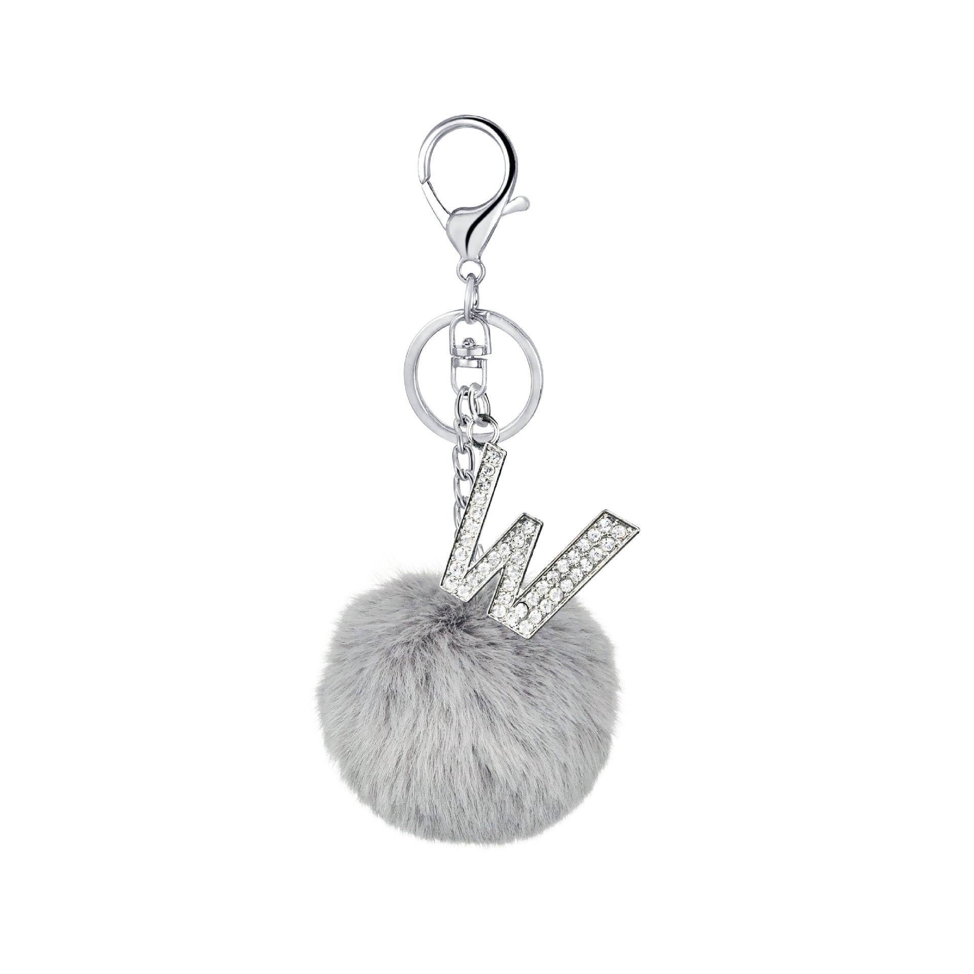 Diamond Inlaid Alloy Pom Pom Keychain Rhinestone Charm 15x8cm 27