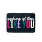 Silicone Focal Beads Like You Colorful Text with Black Background